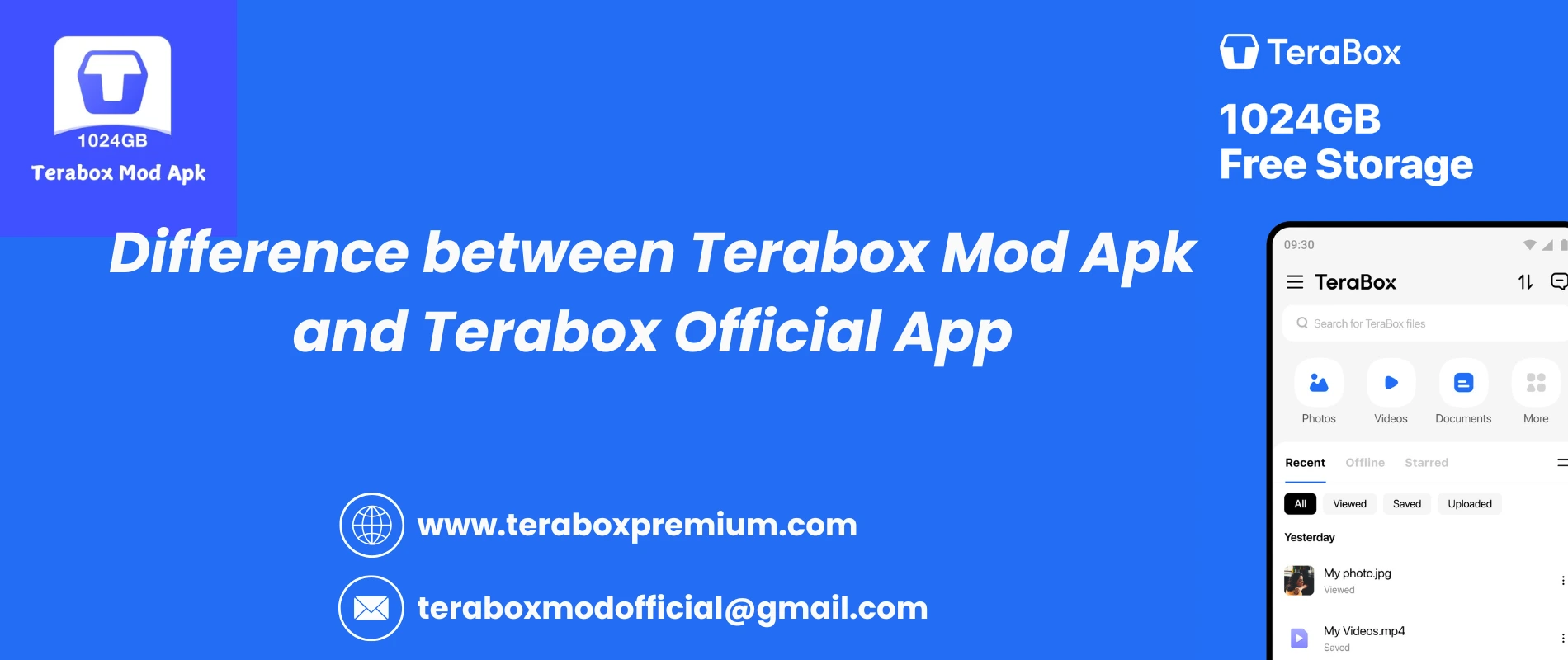 Difference between Terabox Mod Apk and Terabox Official App